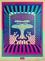 Shepard Fairey (OBEY) (1970) - OP-ART ICON (AQUA GRADIENT), Antiek en Kunst