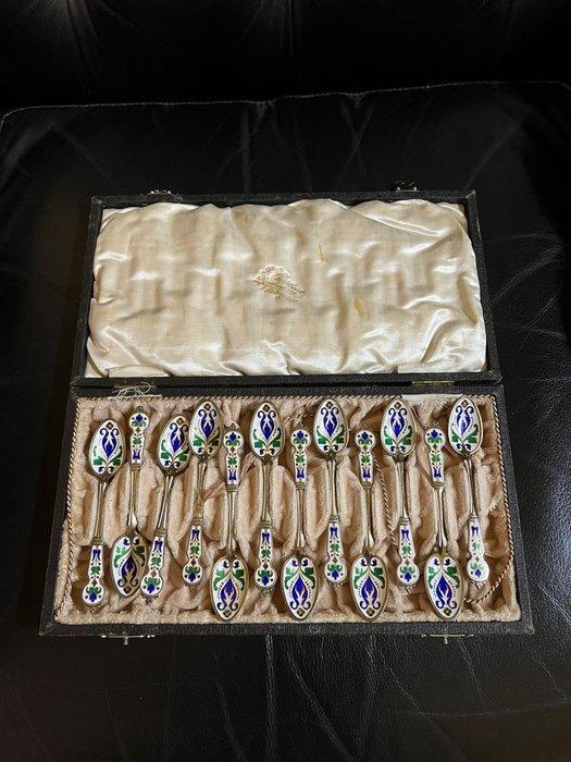 Theelepel (12) - .925 zilver, Antiek en Kunst, Antiek | Goud en Zilver