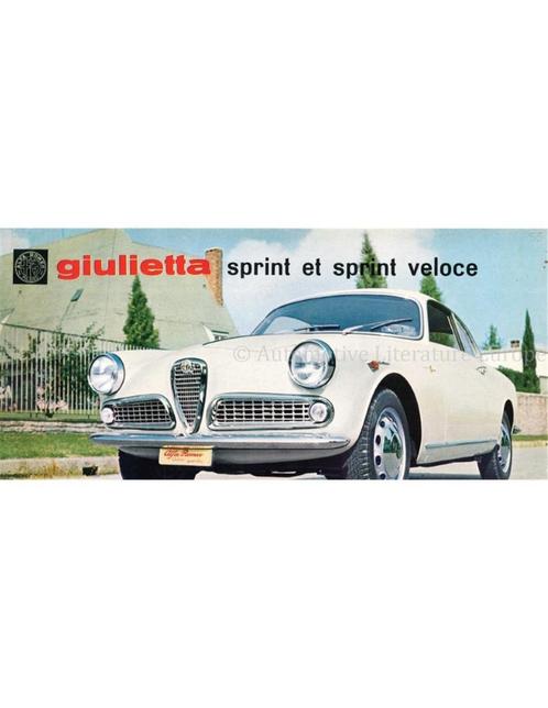 1959 ALFA ROMEO GIULIETTA SPRINT BROCHURE FRANS, Boeken, Auto's | Folders en Tijdschriften, Alfa Romeo