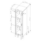 Lockerkast Kurikka metaal 137x38x38 cm zwart [en.casa], Verzenden, Nieuw