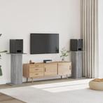 vidaXL Speakerstandaards 2 st 30x30x80 cm bewerkt hout grijs, Muziek en Instrumenten, Standaards, Verzenden, Nieuw