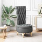 vidaXL Slipper Stoel Donkergrijs 56,5 x 70 x 110 cm Stof, Verzenden, Nieuw