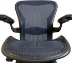 Refurbished Herman Miller Aeron bureaustoel, blauw mesh, Blauw, Ergonomisch, Bureaustoel, Zo goed als nieuw
