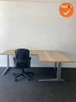 Ahrend hoekbureau 200x160cm | nieuw blad in kleur naar keuze