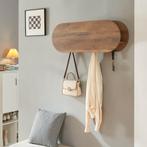 Wandkapstok Vilkön 30x80x16 cm walnootkleurig en zwart [en.c, Huis en Inrichting, Verzenden, Nieuw