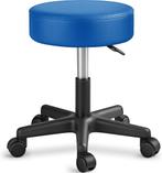 Zadelkruk - Kruk op wielen - Rolkruk - Draaikruk - Blauw - T, Verzenden, Zo goed als nieuw