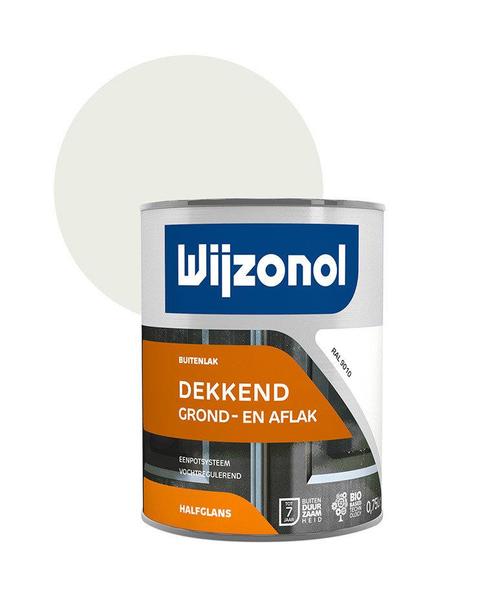 Wijzonol Dekkend Grond- en Aflak Halfglans Ral 9010 750 ml, Doe-het-zelf en Verbouw, Verf, Beits en Lak, Nieuw, Ophalen of Verzenden