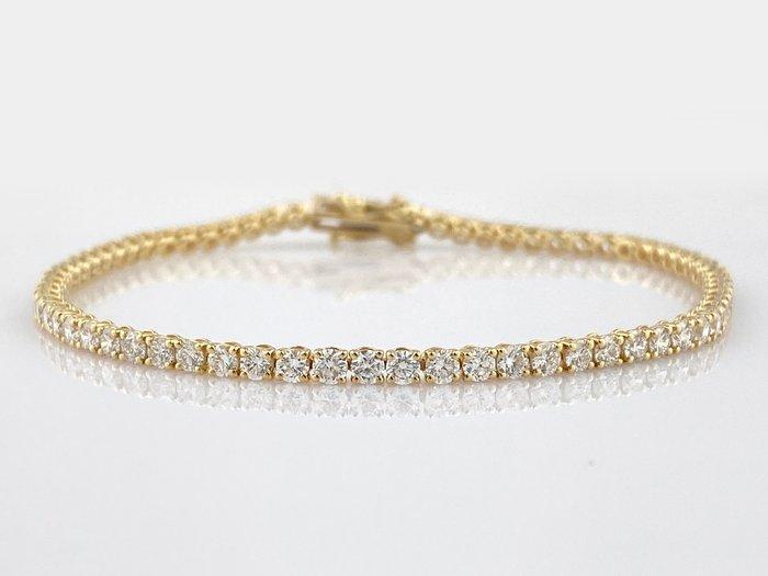 Armband - 14 karaat Geel goud - 4.01ct. tw. Diamant, Sieraden, Tassen en Uiterlijk, Armbanden