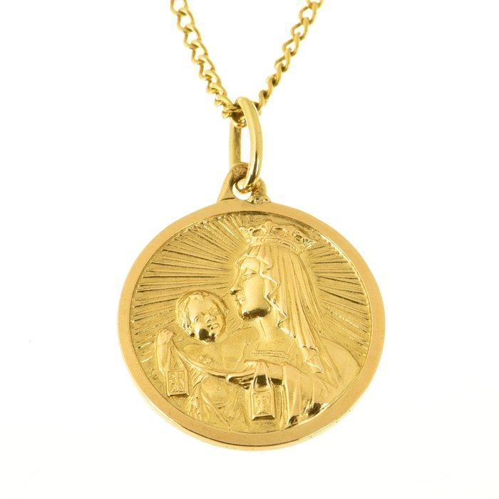 Ketting met hanger - 18 karaat Geel goud, Sieraden, Tassen en Uiterlijk, Antieke sieraden