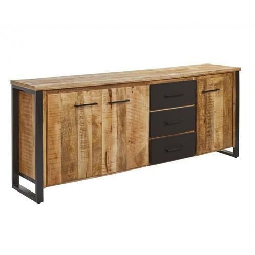 San Remo dressoir, mangohout (nieuw, A-keuze), Huis en Inrichting, Kasten | Dressoirs, Nieuw, Overige houtsoorten, Metaal
