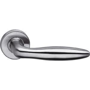 Intersteel deurklink Jupiter op rozet + ring + veer rvs, Doe-het-zelf en Verbouw, Hang- en Sluitwerk, Verzenden