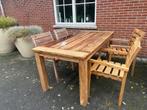Teakhout - Ayra tuinset - Tuintafel(180x90cm), Tuin en Terras, Tuintafels, Gebruikt, Rechthoekig, Teakhout