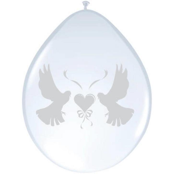 Bruiloft Ballonnen Duif 30cm 8st, Hobby en Vrije tijd, Feestartikelen, Nieuw, Verzenden