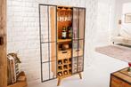 Massieve vitrinekast SEVEN SEAS 150cm naturel grenen, Huis en Inrichting, Ophalen of Verzenden, Nieuw