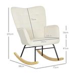 TRUUSK Schommelstoel, Schommelstoel Met Fluwelen Look, Armle, Huis en Inrichting, Fauteuils, Verzenden, Nieuw