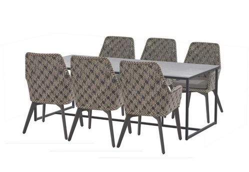 4 Seasons Outdoor Savoy tuinset met Quatro tafel antraciet, Tuin en Terras, Tuinsets en Loungesets, Ophalen of Verzenden