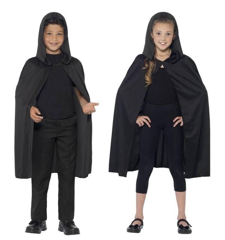 Cape met capuchon zwart kind, Kleding | Dames, Carnavalskleding en Feestkleding, Nieuw, Ophalen of Verzenden