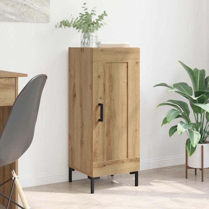 vidaXL Dressoir Olden Artisan Eiken 34,5 x 34 x 90 cm, Huis en Inrichting, Kasten | Dressoirs, Nieuw, Minder dan 50 cm, Overige houtsoorten