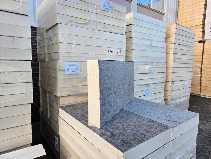 PIR platdak isolatieplaten 12 cm dik bitumen bekleed B-KEUS, Doe-het-zelf en Verbouw, Isolatie en Afdichting, 12 cm of meer, 15 m² of meer