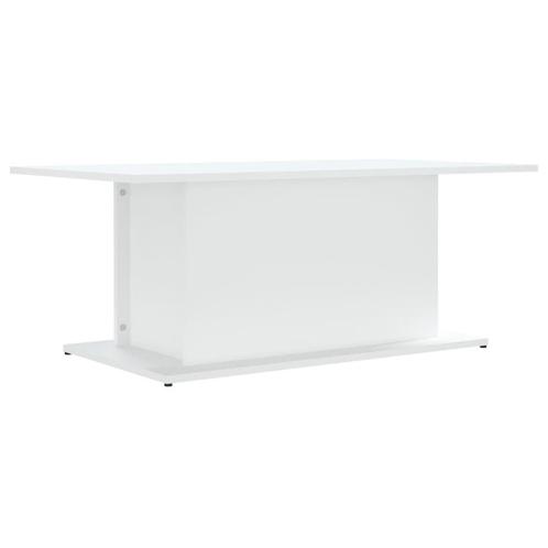 Salontafel Wit Hout - Retourdeal - Modern Design 35%, Huis en Inrichting, Tafels | Salontafels, 100 tot 150 cm, Rechthoekig, Nieuw