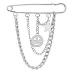 Fako Bijoux - Sierspeld / Sjaalspeld - Ketting - Smiley &, Verzenden, Nieuw