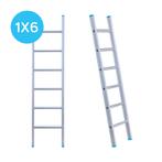 Eurostairs Ladder enkel recht 1x6 sporten, Doe-het-zelf en Verbouw, Ladders en Trappen, Verzenden, Nieuw, Ladder