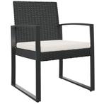 Zwarte Rattan Tuinstoelen (2 stuks) - Tweedekansje, Ophalen of Verzenden, Nieuw, Kunststof