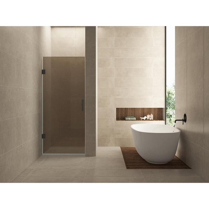 Wiesbaden Less Nisdeur - 900x2000x8mm - Nano Vintage Brons, Doe-het-zelf en Verbouw, Sanitair, Nieuw, Glas, Ophalen of Verzenden