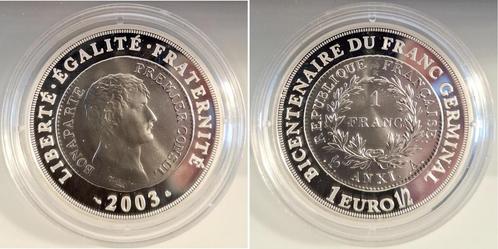 1,5 Euro 2003, Frankreich, Polierte Paltte in Kapsel, selten, Postzegels en Munten, Munten | Europa | Euromunten, Verzenden