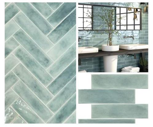 Wandtegels turquoise 7,5x30 handvorm tegels  badkamertegels, Doe-het-zelf en Verbouw, Tegels, Minder dan 20 cm, 20 tot 40 cm, 10 m² of meer