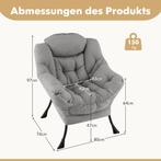 Fauteuil met armleuning - Relaxfauteuil - Relaxstoel - Grijs, Huis en Inrichting, Fauteuils, Verzenden, Zo goed als nieuw