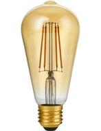 SPL LED Rustieklamp ST64 E27 8W 640lm 2200K Goud Dimbaar, Ophalen of Verzenden, Nieuw