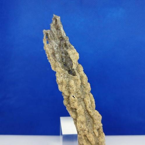 11 cm!!! GROOT GAT! FULGURIET (Blikseminslag) uit de, Verzamelen, Mineralen en Fossielen