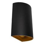 Moderne wandlamp Zwart / Goud | Rond | GU10 | Dimbaar | Hera, Ophalen of Verzenden, Nieuw, Metaal, Modern