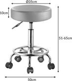 Rolkruk - Hoogte Verstelbaar 360° Draaibaar - 51-65cm Zit.., Verzenden, Nieuw in verpakking