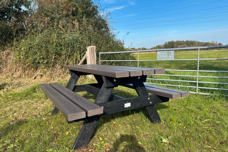 Rockwood® Picknicktafel Woodblend Quartz Brown - Zwaar, Tuin en Terras, Picknicktafels, Nieuw, Hout, Rechthoekig, Ophalen of Verzenden
