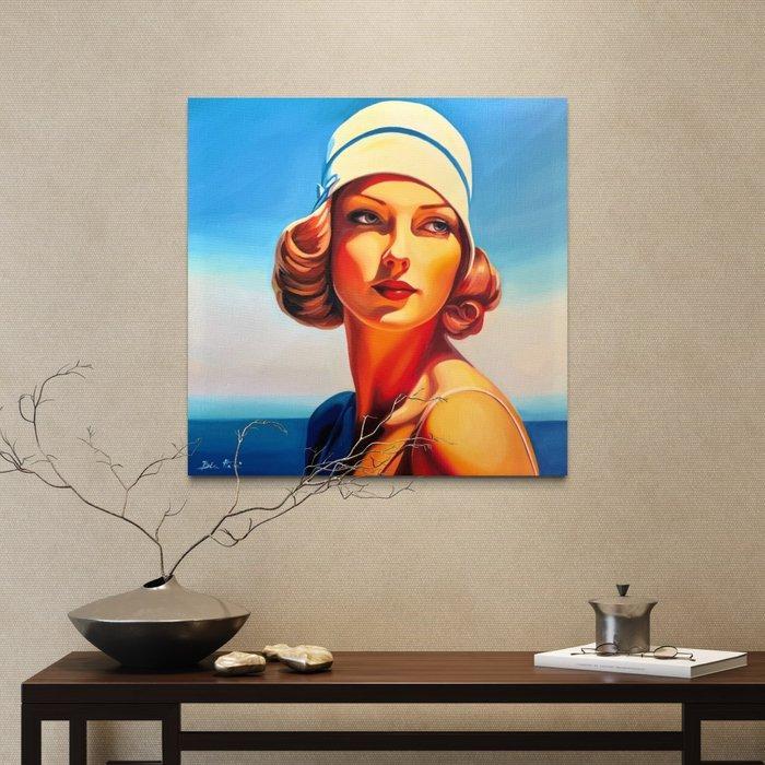 Biatturi Irina - Baigneuse au bonnet blanc, Antiek en Kunst, Kunst | Designobjecten