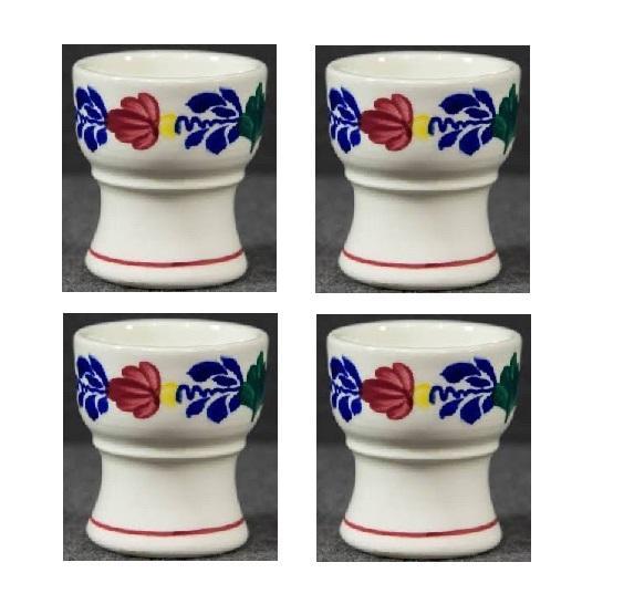 Boerenbont Eierdopjes compleet met voet -  set 4 stuks, Huis en Inrichting, Keuken | Servies, Nieuw, Verzenden