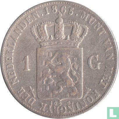 Nederland 1 gulden 1865, Postzegels en Munten, Munten | Nederland, Losse munt, Goud, Zilver, Verzenden