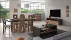 Complete woonkamer in Eiken met Grijs - Inboedel set meubels