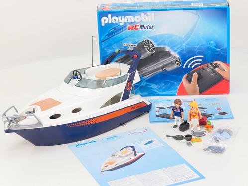 Playmobil 5205 Luxe jacht + 5536 RC onderwatermotor, Hobby en Vrije tijd, Modelbouw | Overige, Gebruikt, Ophalen of Verzenden