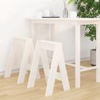 vidaXL Krukken 2 st 40x40x60 cm massief grenenhout wit, Huis en Inrichting, Stoelen, Verzenden, Nieuw, Wit