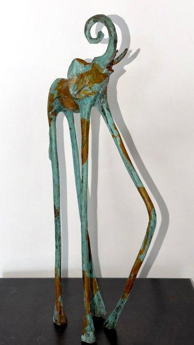 Abdoulaye Derme - sculptuur, Eléphant Le géant des rêves -, Antiek en Kunst, Curiosa en Brocante