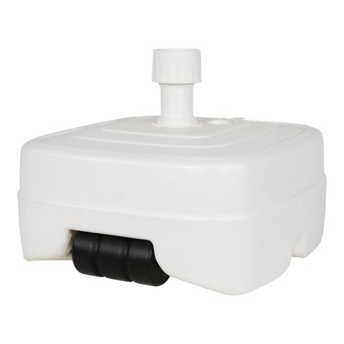 Parasolvoet kunststof vulbaar 50ltr - wit, Huis en Inrichting, Stoelen, Wit, Nieuw, Ophalen of Verzenden