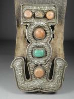 Gordel lus - Leder, Zilver - Tibet - 19e eeuw