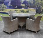 Bilbao Riccione dining tuinset 110 cm rond 5-delig grijs, Tuin en Terras, Tuinsets en Loungesets, Ophalen of Verzenden, Nieuw