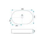 REA Compacte keramische opbouw waskom - modern design - 4..., Ophalen of Verzenden, Nieuw