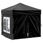 Partytent inklapbaar met zijwanden 2x2 m zwart (Partytenten), Verzenden, Nieuw, 2 meter of meer, Partytent