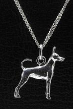 Zilveren Amerikaanse toy terrier met staart ketting hange..., Verzenden, Nieuw