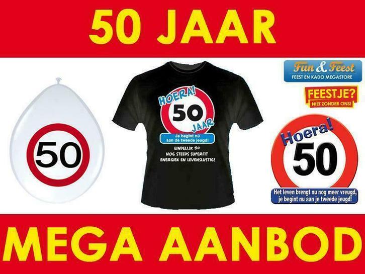 50 jaar feestartikelen - Versiering - Abraham - Sarah, Hobby en Vrije tijd, Feestartikelen, Nieuw, Verzenden